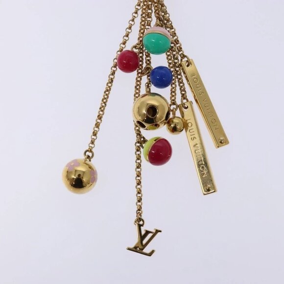 LOUIS VUITTON Porte Cles Grullo Key Holder metal Gold - Picture 2 of 10